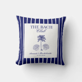 Vintage Modern Navy Beach Bachelorette Club Kissen