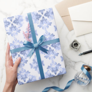 Vintage Moderne Blaue Babyparty Geschenkpapier