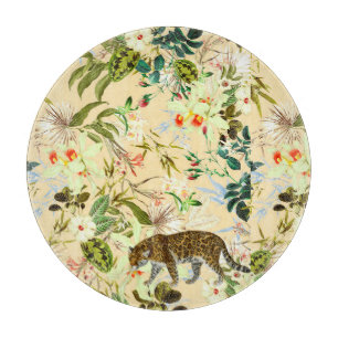 Vintage moderne Blume Dschungel Tropical Schneidebrett