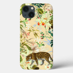 Vintage Moderne Blumen Tiger Dschungel Tropisch Case-Mate iPhone Hülle