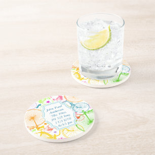 Vintage moderne Fahrradfarbige Untersetzer