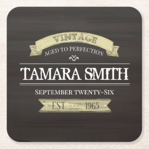 Vintage Moderne im Alter von bis zur Perfektion Ge Rechteckiger Pappuntersetzer