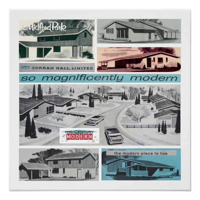 Vintage Moderne Mosaik Poster (Vorderseite)