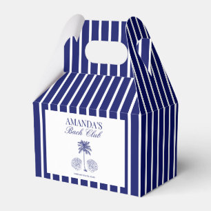 Vintage Moderne Navy Strand Junggesellinnen-Club Geschenkschachtel