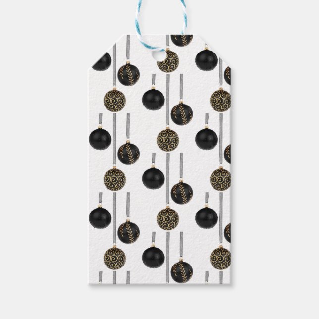 Vintage moderne Ornamente Geschenkanhänger (Vorderseite)