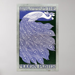 Vintage moderne Poster Peacock Magazine Cover