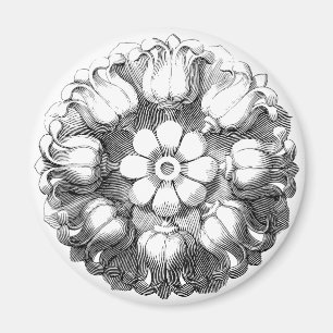 Vintage moderne Tulpe-Blume Magnet