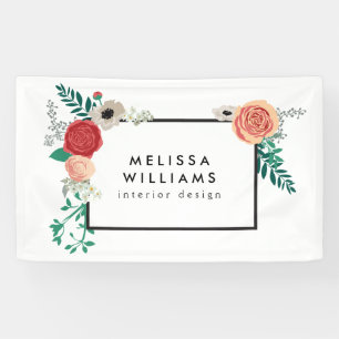 Vintage modernes florales Motiv-Banner Banner