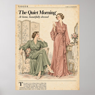 Vintage-Modezeitschriften-Seiten, Retro-Mode Poster