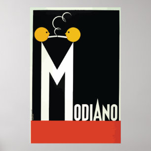 Vintage Modiano Zigarettenpapier Poster