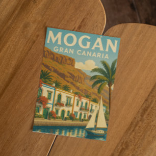 Vintage Mogan Gran Canaria Kanarische Inseln Postkarte