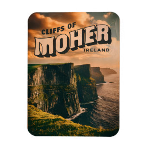 Vintage Moher Klippen, Irland Naturgeschenke Magnet