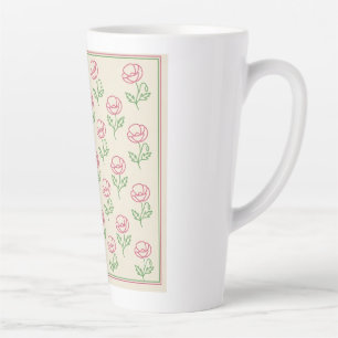 Vintage Mohn-Umrandung  Milchtasse