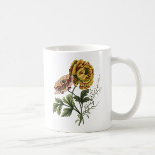 Vintage Mohnblumen-Blume Kaffeetasse