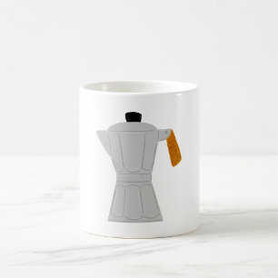 Vintage-Moka-Kocher Espresso-Kaffeemaschine Retro- Kaffeetasse