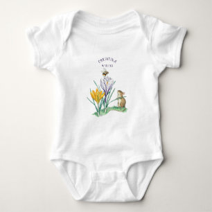 Vintage Molly Brett Nature Maus Krokus Biene Baby Strampler