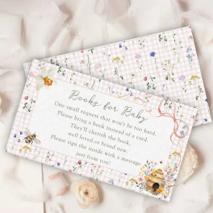 Vintage Mommy-to-Bee-Baby-Shower-Buchwunsch  Begleitkarte