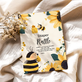 Vintage Mommy to Bee Yellow Floral Diapper Raffle Begleitkarte