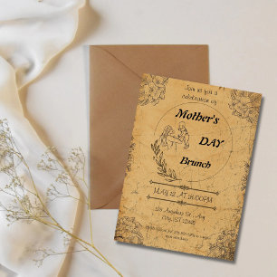 Vintage, Moms Day Delight Du bist eingeladen,Mutte Einladung