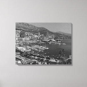Vintage Monaco Monte-Carlo Gesamtansicht Leinwanddruck