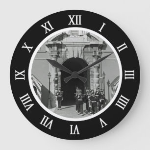 Vintage Monaco Principality princely palace USB Ch Große Wanduhr
