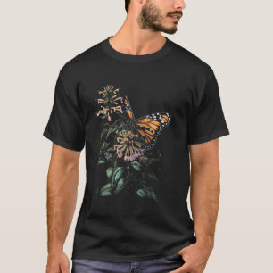 Vintage Monarch Schmetterling Bienen Balsam Blumen T-Shirt