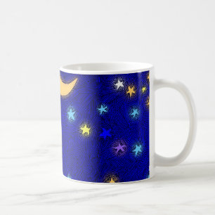Vintage-Mond-und-Sterne-Ätz-Tasse Kaffeetasse