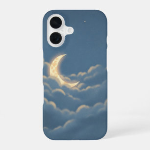 Vintage Mond zwischen den Wolken iPhone 16 Hülle