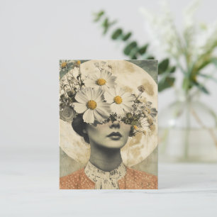 Vintage Mondlicht - Boho Vintage Eleganz Postkarte