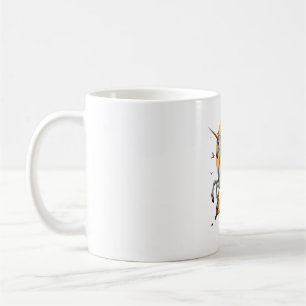 Vintage-Mondlicht-Einhorn-Fantasy-Kunst mit Schlos Kaffeetasse