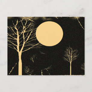 Vintage Mondnacht Postkarte