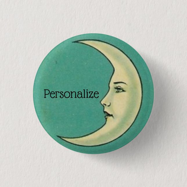Vintage-Mondsichel Button (Vorderseite)