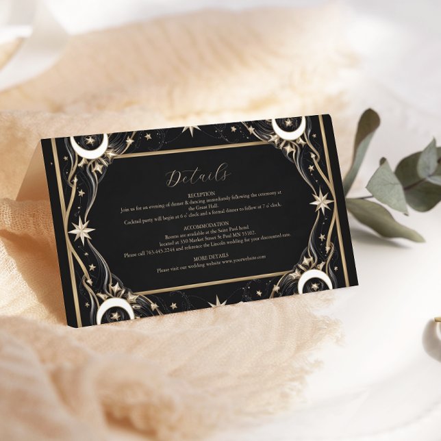 Vintage Mondstars Hochzeit Begleitkarte (Von Creator hochgeladen)