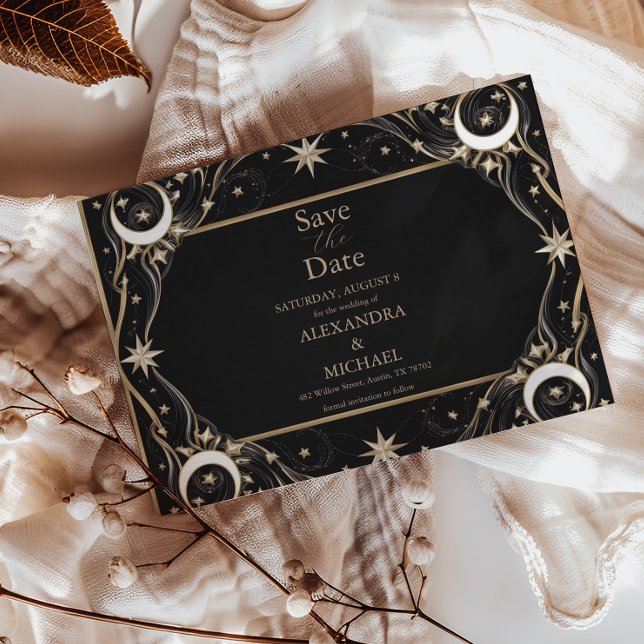 Vintage Mondstars Hochzeit Save The Date (Von Creator hochgeladen)