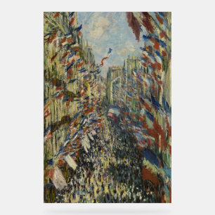 Vintage-Monet-französische Flagge Pariser Straßenk Acrylschild