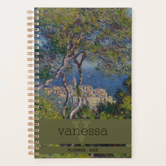 Vintage-Monet-Monogramm-Planer Planer (Vorderseite)