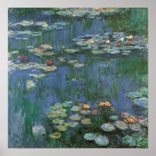 Vintage Monet Water Lilies Poster