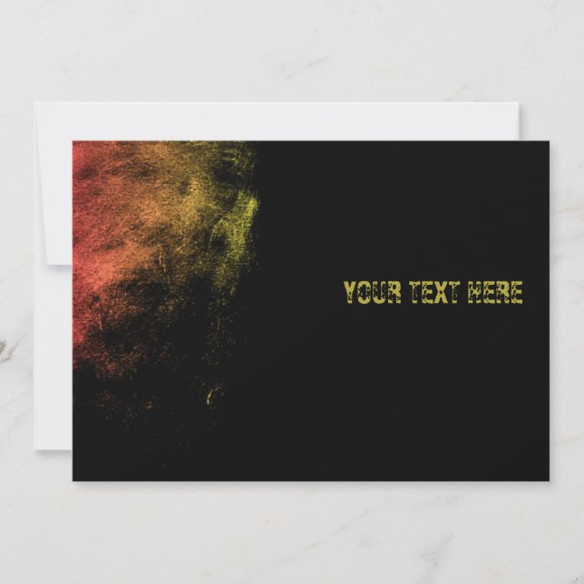 Vintage monochrome Grunge-Lodge Art Einladung (Vorderseite)