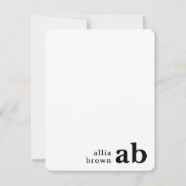 Vintage Monogram | Retro Minimal Typography Design Mitteilungskarte