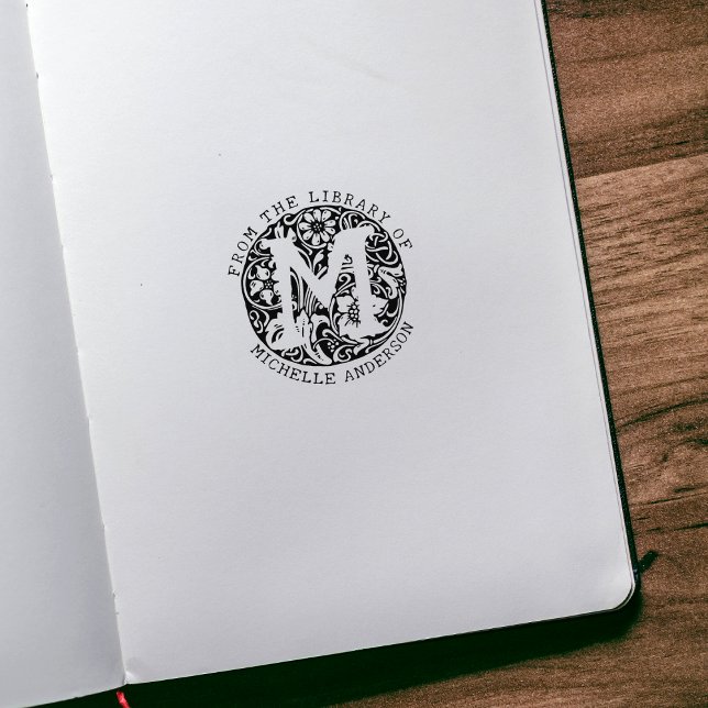 Vintage Monogramm-Blume aus der Bibliothek Gummistempel (Von Creator hochgeladen)