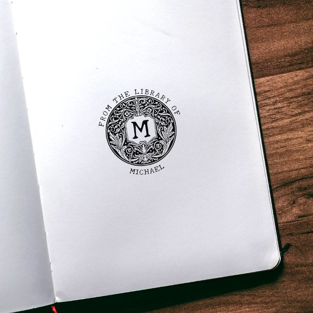 Vintage Monogramm-Blume aus der Bibliothek Gummistempel (Von Creator hochgeladen)