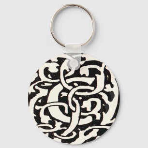Vintage Monogramm C Art Nouveau Buchstabe Schlüsselanhänger