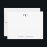 Vintage Monogramm-Doppelinitialen Personalisiert Mitteilungskarte<br><div class="desc">Vintage Monogram Couple Initials Personalisiert Note Card. Personalisierte Schreibwaren für Paare. Bearbeitbare Vorlage. Einfach und modern. Minimalistisch. Karo aus der Erholung der Kollektion für andere Designs und passende Schreibwaren.</div>
