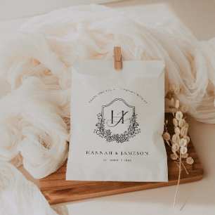 Vintage Monogramm   Florale Boho-Hochzeit  Geschenktütchen
