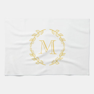 Vintage Monogramm Geschirrtuch
