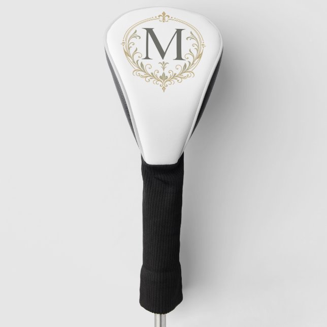 vintage Monogramm Golf-Schlagholzabdeckung  Golf Headcover (Vorderseite)