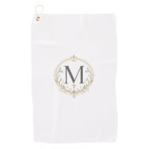 vintage Monogramm Golfhandtuch