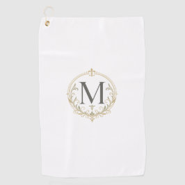 vintage Monogramm Golfhandtuch 