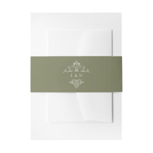 Vintage Monogramm Hochzeitsmonogramm Einladungsbanderole