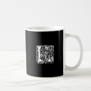 Vintage Monogramm L Art Nouveau Kaffeetasse